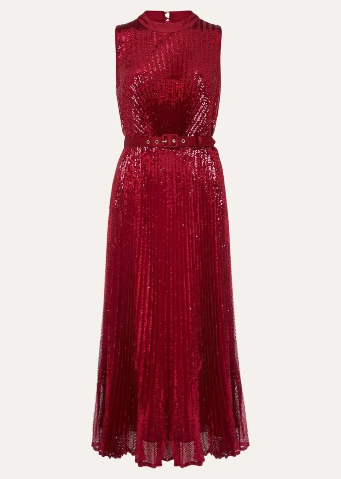 Phase Eight Dresses Simara Pink Sequin Midi Dress Pink 8211 Women