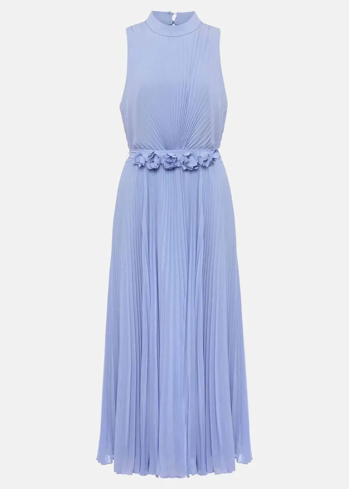 Phase Eight Dresses Simara Pleated Midi Dress Cornflower 8211 Women