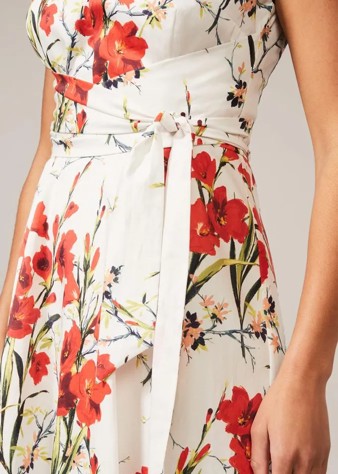 Phase Eight Dresses Sofia Floral Cotton Dress Ivoryfire 8211 Women