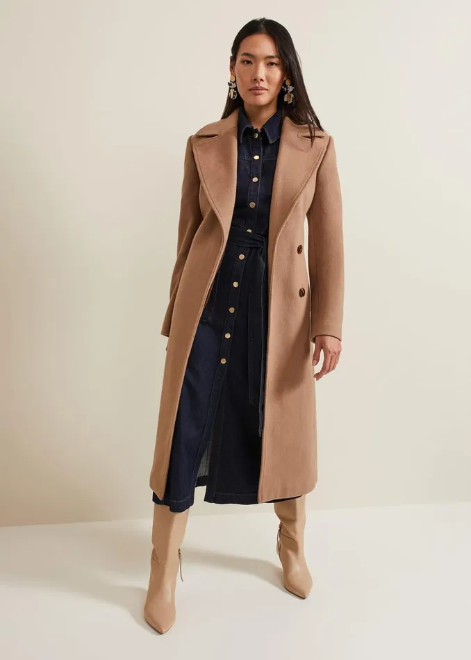 Phase Eight Dresses Sonny Denim Midi Dress Navy 8211 Women