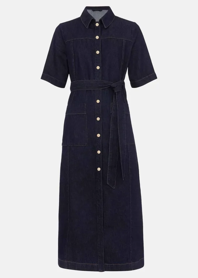 Phase Eight Dresses Sonny Denim Midi Dress Navy 8211 Women