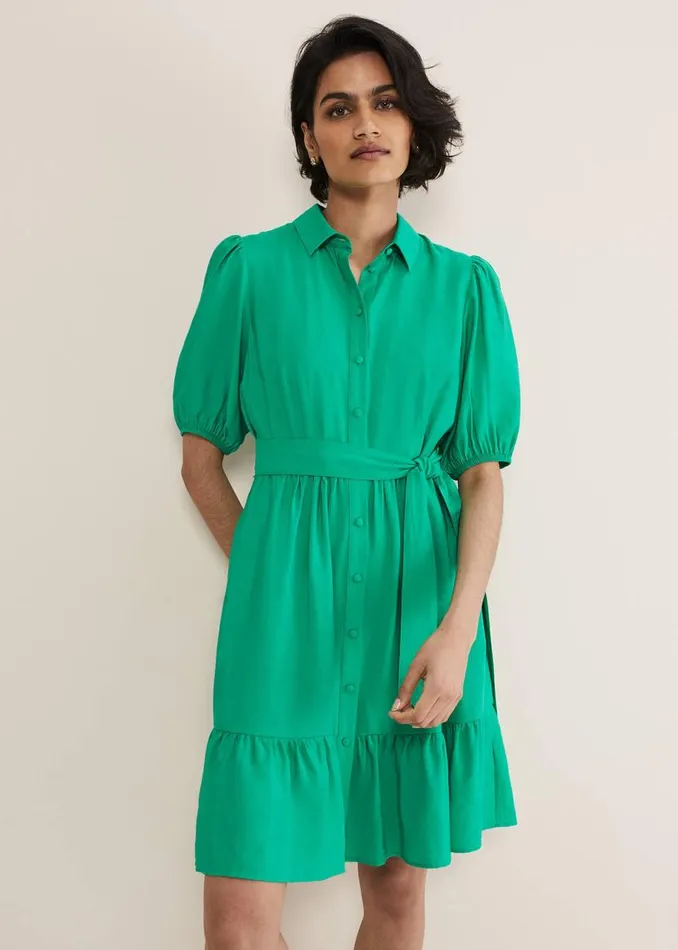 Phase Eight Dresses Sue Green Swing Mini Dress Green 8211 Women