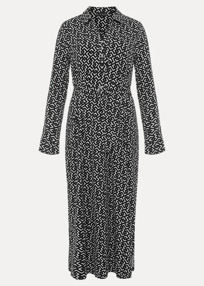 Phase Eight Dresses Teigan Abstract Print Midi Dress Blackivory 8211 Women