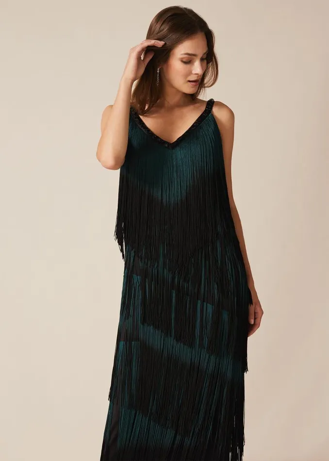 Phase Eight Dresses Tina Tassel Dress Blackforest 8211 Women