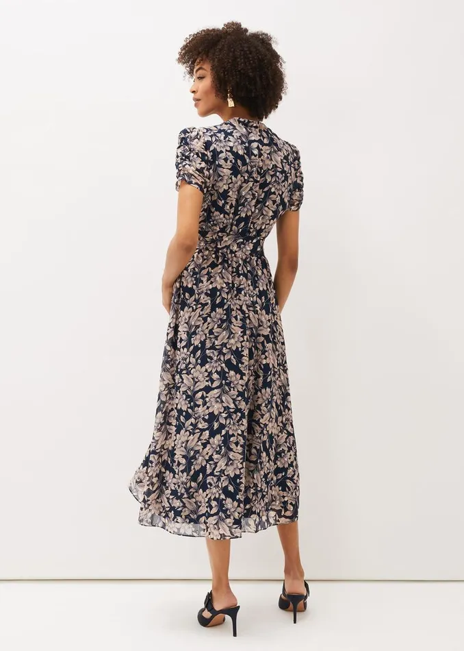 Phase Eight Dresses Zendaya Floral Dress Perussian Bluetaupe 8211 Women