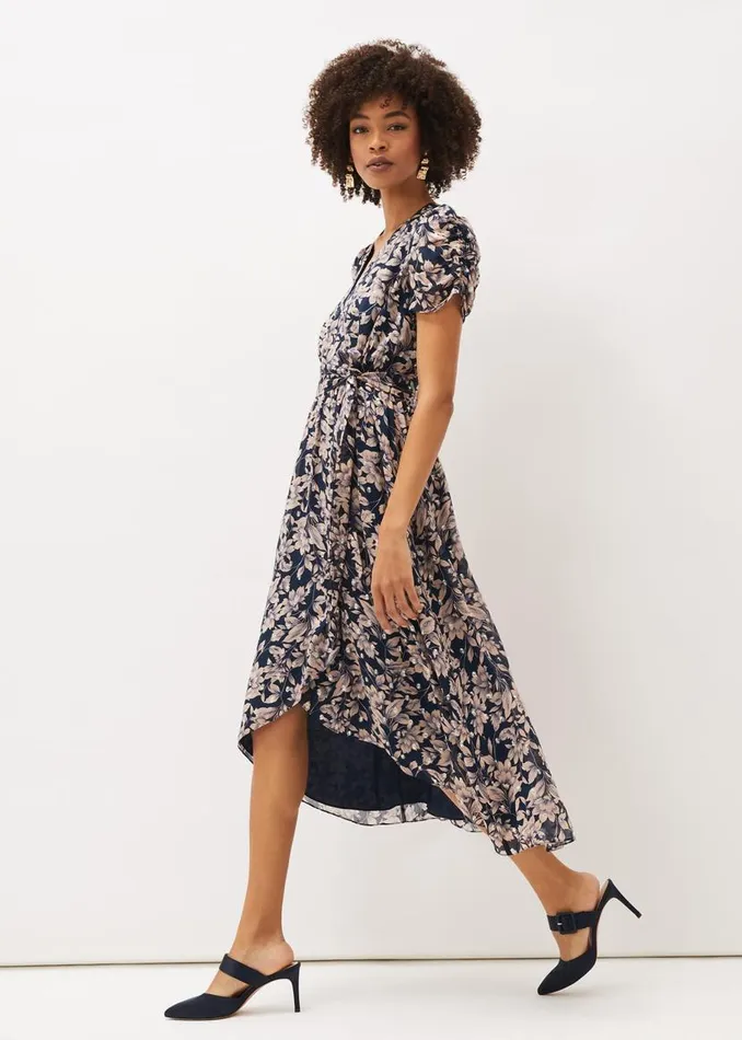 Phase Eight Dresses Zendaya Floral Dress Perussian Bluetaupe 8211 Women