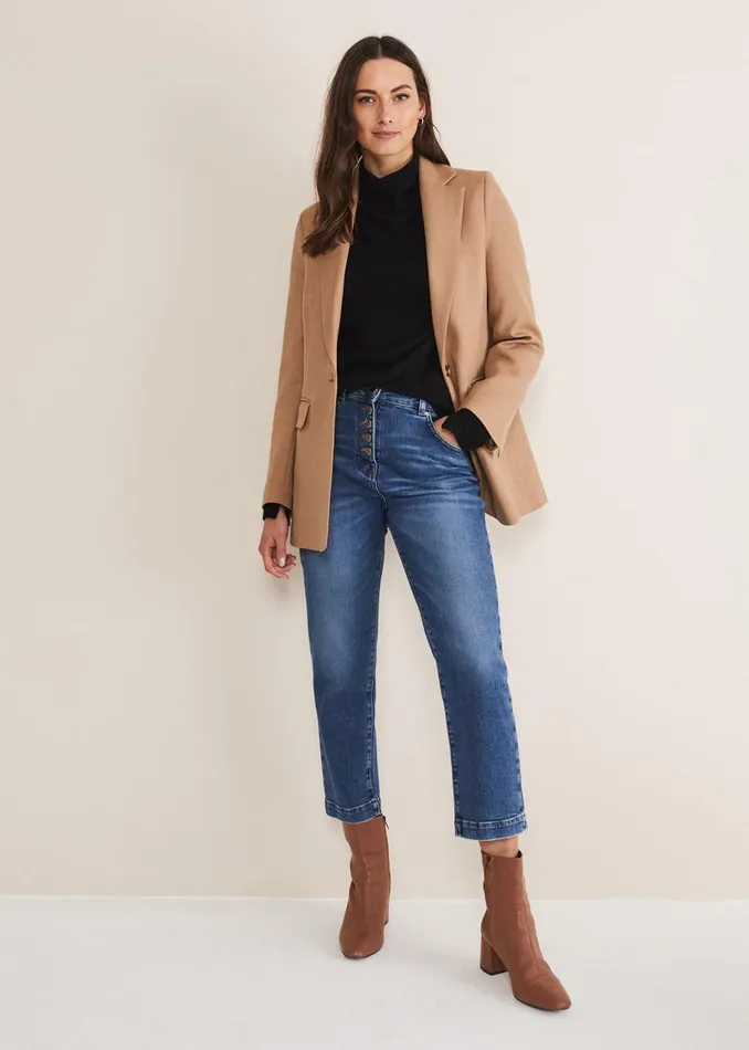 Phase Eight Heels Heeled Ankle Boots Tan 8211 Women