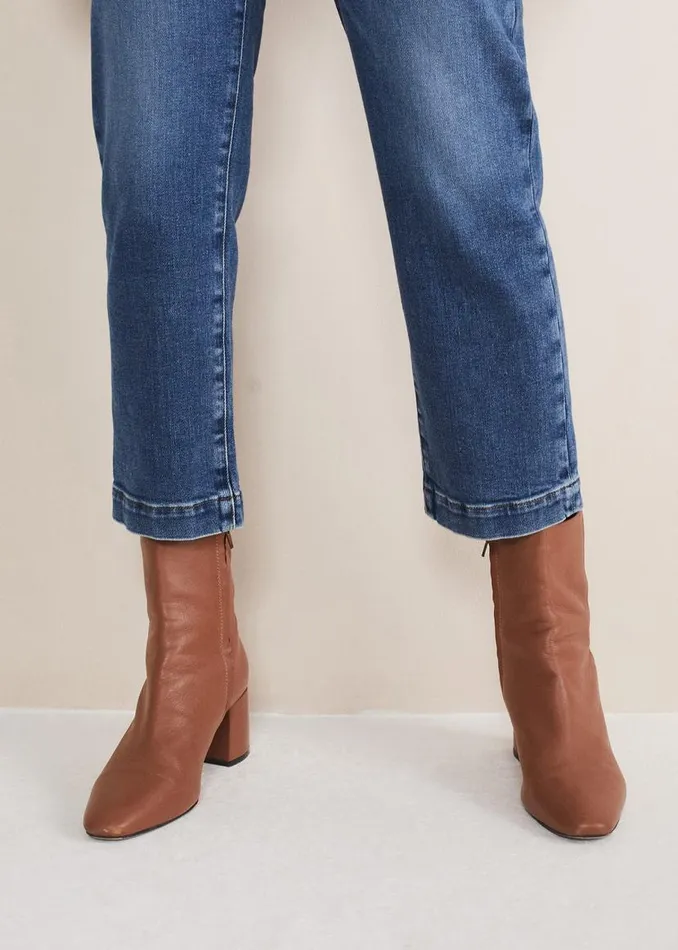 Phase Eight Heels Heeled Ankle Boots Tan 8211 Women