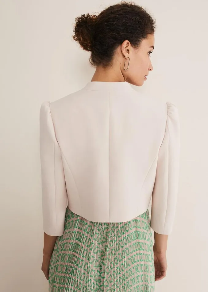 Phase Eight Jackets Leanna Cropped Jacket Cameo 8211 Women