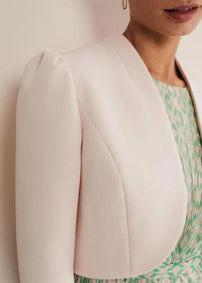 Phase Eight Jackets Leanna Cropped Jacket Cameo 8211 Women