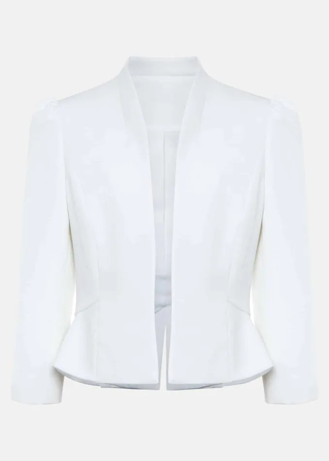 Phase Eight Jackets Petite Isabella Bow Jacket Ivory 8211 Women