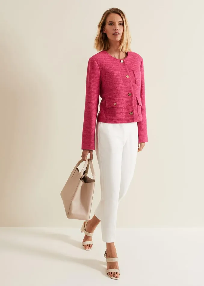 Phase Eight Jackets Ripley Pink Boucle Jacket Pink 8211 Women