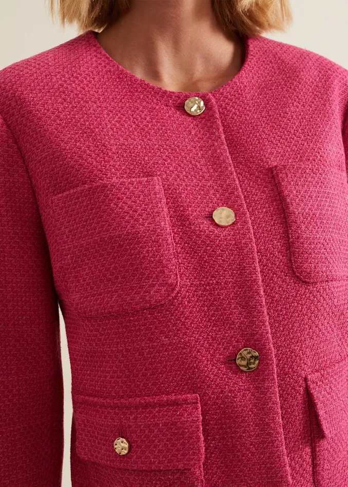 Phase Eight Jackets Ripley Pink Boucle Jacket Pink 8211 Women