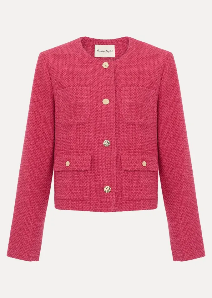 Phase Eight Jackets Ripley Pink Boucle Jacket Pink 8211 Women