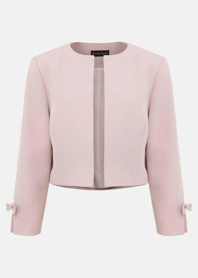Phase Eight Jackets Zoelle Bow Jacket Pale Pink 8211 Women