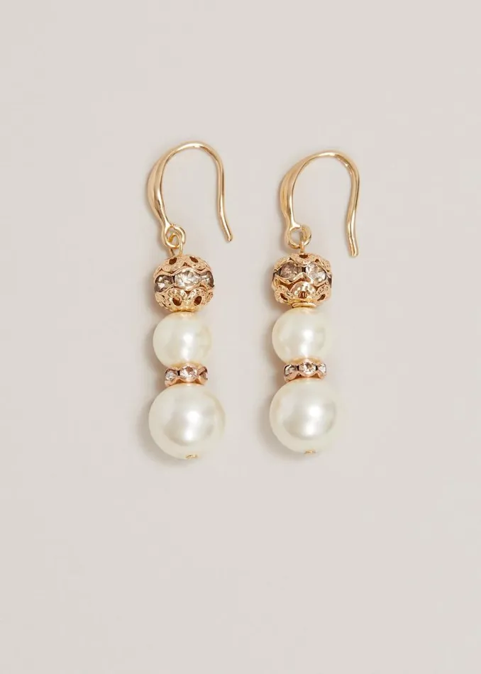 Phase Eight Jewellery Bead And Pearl Earring Ivory 8211 Women