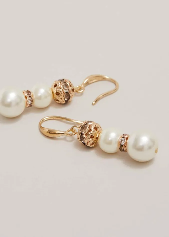 Phase Eight Jewellery Bead And Pearl Earring Ivory 8211 Women