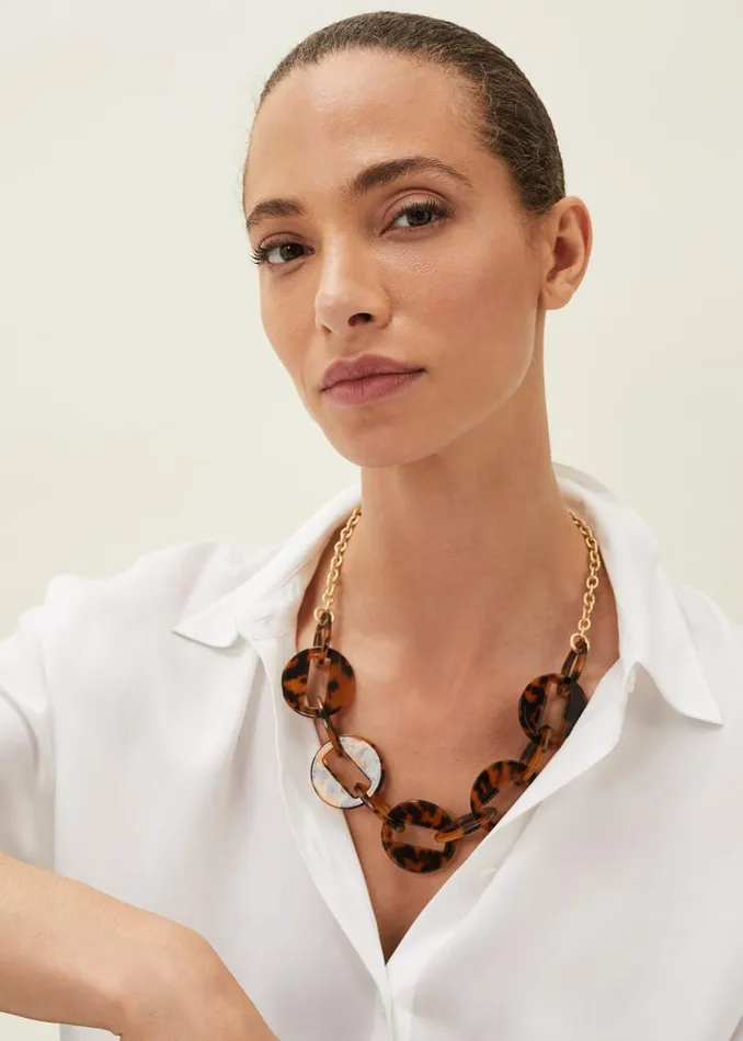 Phase Eight Jewellery Julianne Tortoiseshell Resin Necklace Multicoloured 8211 Women Phase Eight Jewellery Julianne Tortoiseshell Resin Necklace Multicoloured 8211 Women