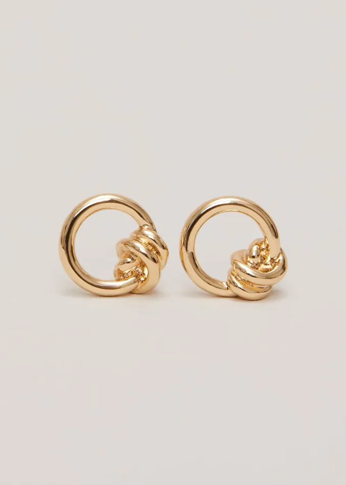 Phase Eight Jewellery Knot Stud Earrings Gold 8211 Women