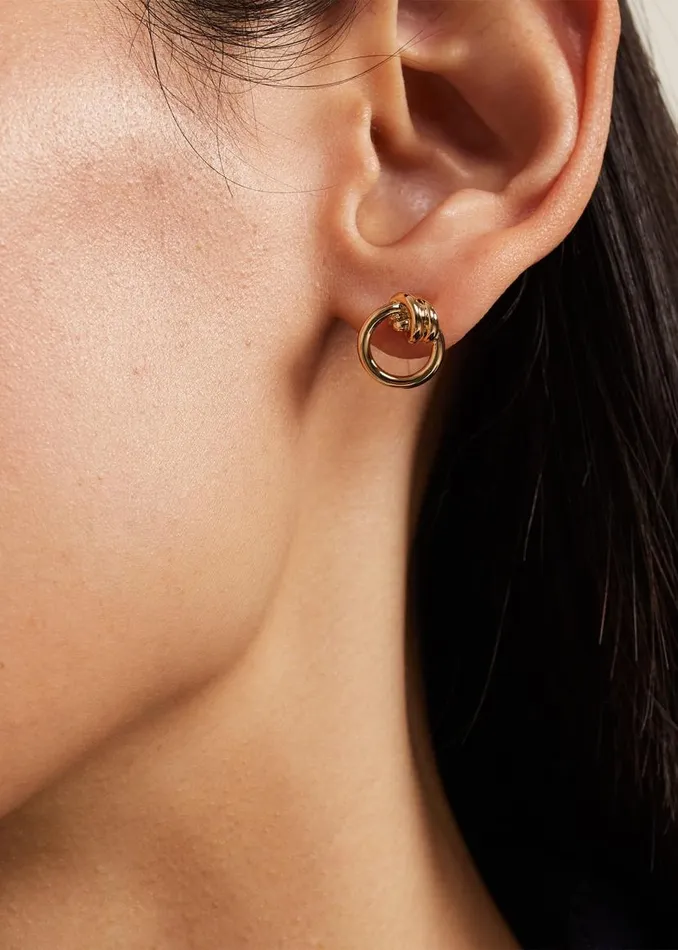 Phase Eight Jewellery Knot Stud Earrings Gold 8211 Women