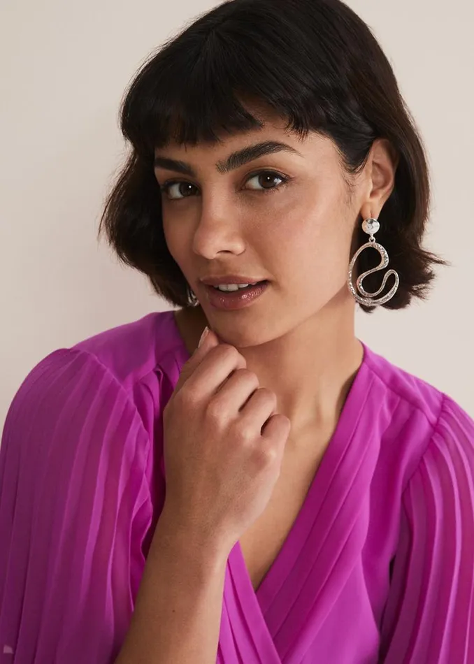 Phase Eight Jewellery Silver Drop Earrings Silver 8211 Women