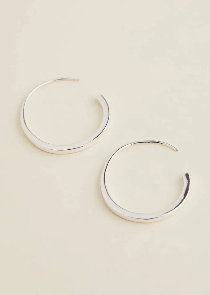 Phase Eight Jewellery Silver Hoop Earrings Silver 8211 Women