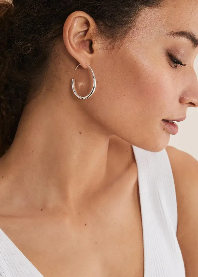 Phase Eight Jewellery Silver Hoop Earrings Silver 8211 Women