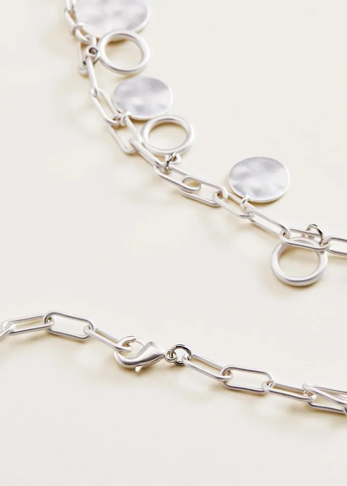 Phase Eight Jewellery Zoia Long Chain Pendant Necklace Silver 8211 Women