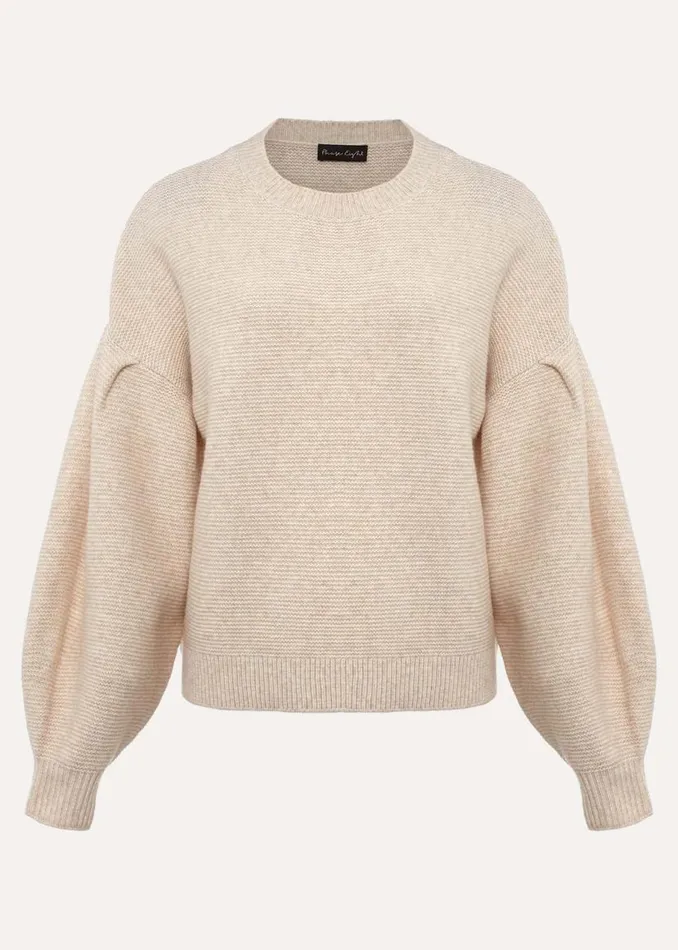 Phase Eight Knitwear Afia Bell Sleeve Knitted Jumper Oatmeal 8211 Women