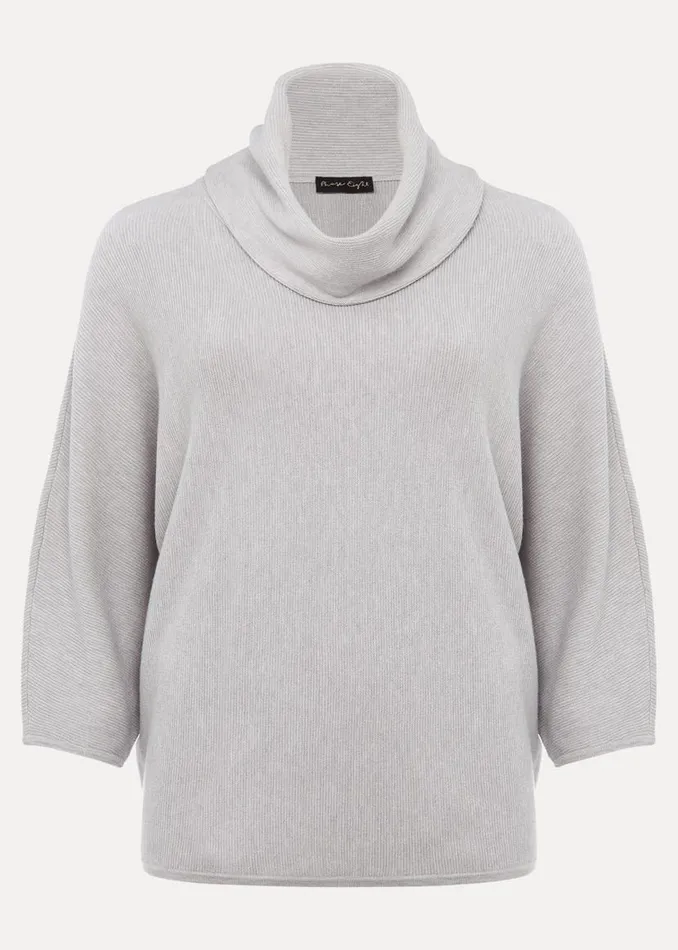 Phase Eight Knitwear Camillan Cowl Neck Knit Jumper Pale Grey 8211 Women