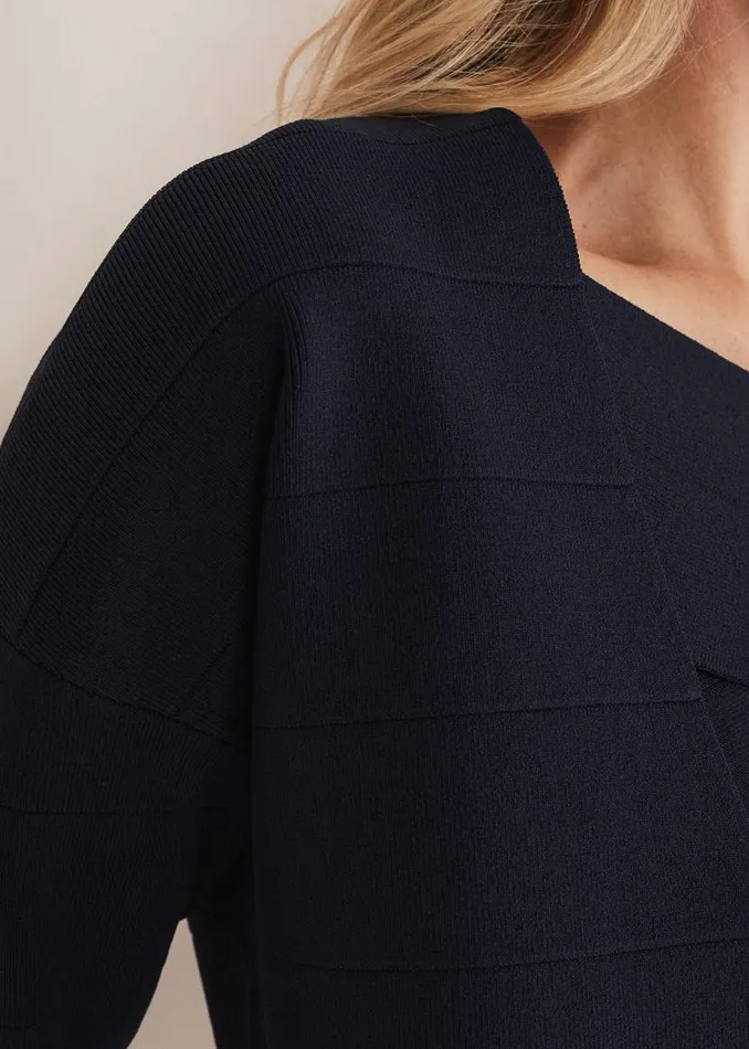 Phase Eight Knitwear Delphi Bandage Knitted Cover Up Navy 8211 Women