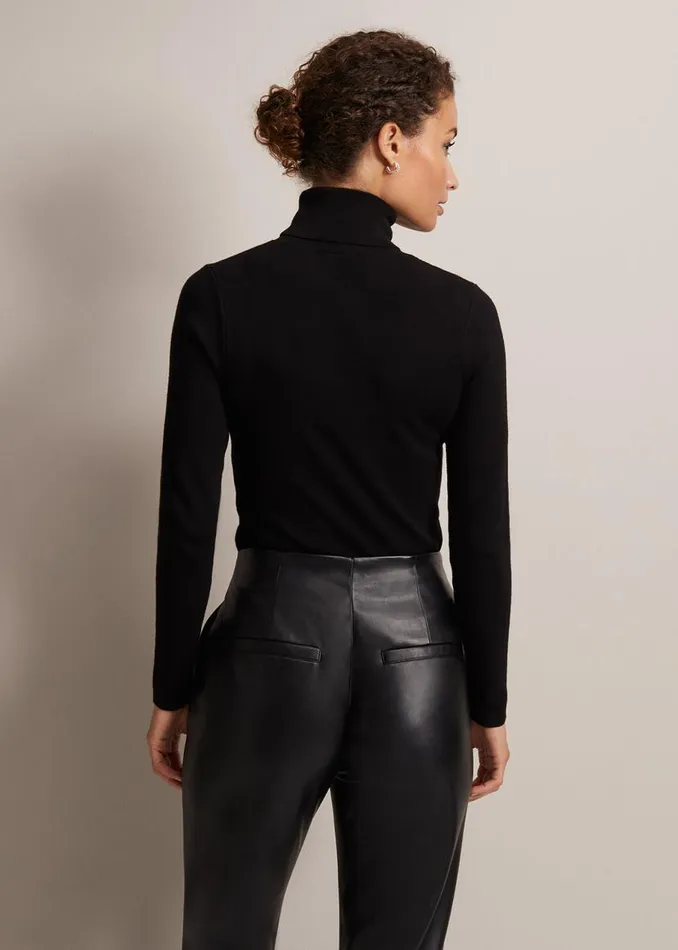 Phase Eight Knitwear Gwyneth Black Roll Neck Jumper Black 8211 Women