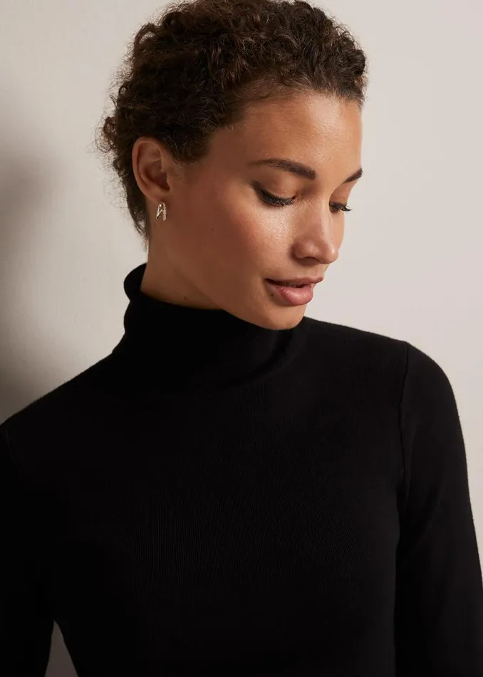 Phase Eight Knitwear Gwyneth Black Roll Neck Jumper Black 8211 Women