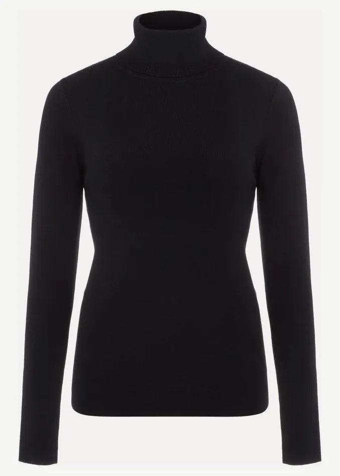 Phase Eight Knitwear Gwyneth Black Roll Neck Jumper Black 8211 Women