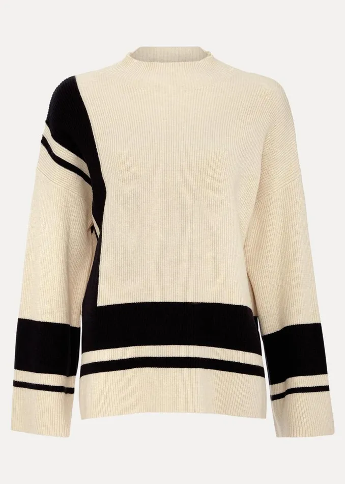 Phase Eight Knitwear Kayleigh Chunky Boxy Striped Jumper Stonenavy 8211 Women Phase Eight Knitwear Kayleigh Chunky Boxy Striped Jumper Stonenavy 8211 Women