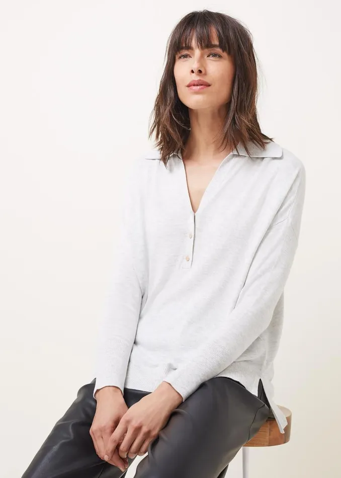 Phase Eight Knitwear Lillianne Polo Neck Fine Knit Jumper Pale Grey 8211 Women Phase Eight Knitwear Lillianne Polo Neck Fine Knit Jumper Pale Grey 8211 Women