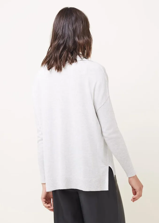 Phase Eight Knitwear Lillianne Polo Neck Fine Knit Jumper Pale Grey 8211 Women