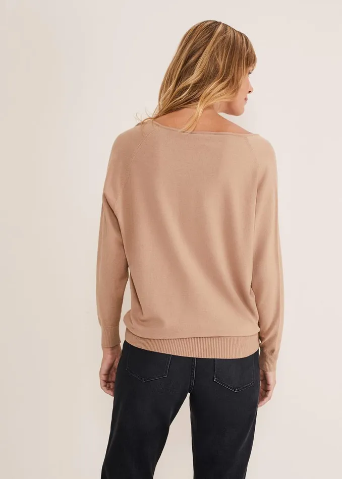 Phase Eight Knitwear Senita Fine Knit Jumper Camel 8211 Women