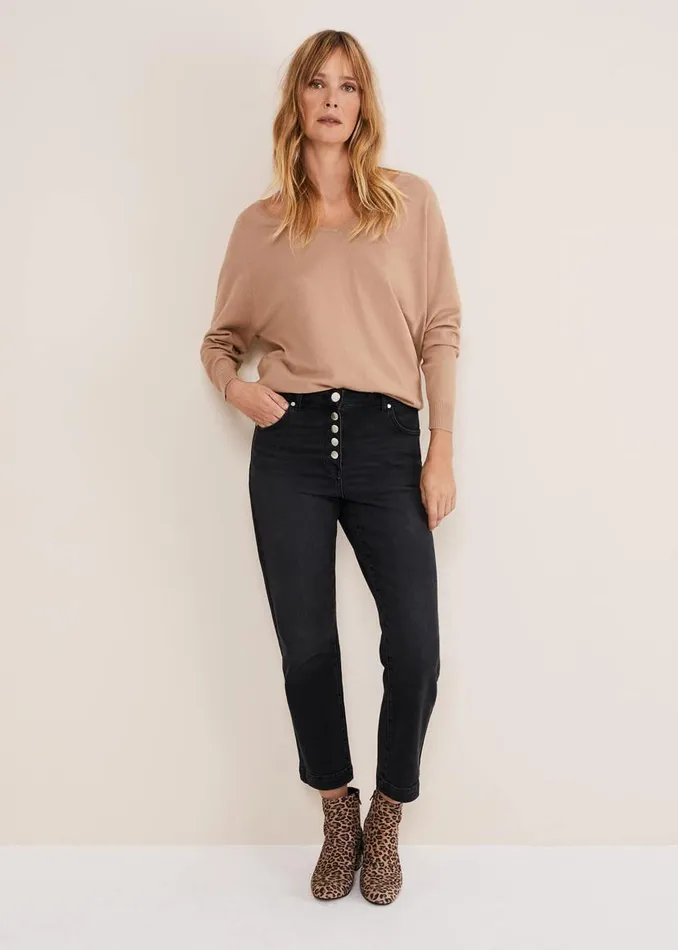 Phase Eight Knitwear Senita Fine Knit Jumper Camel 8211 Women