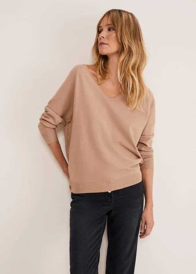 Phase Eight Knitwear Senita Fine Knit Jumper Camel 8211 Women