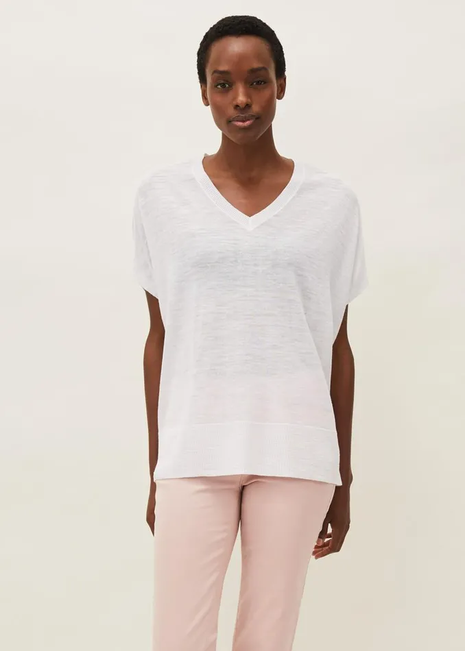 Phase Eight Knitwear Sukie VNeck Knit Jumper Ivory 8211 Women