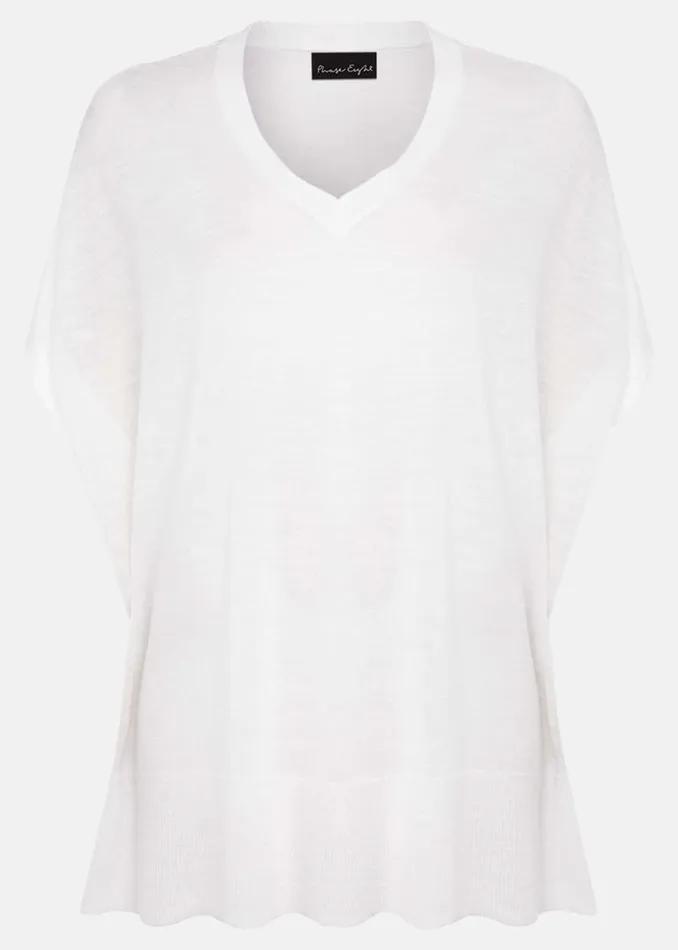 Phase Eight Knitwear Sukie VNeck Knit Jumper Ivory 8211 Women