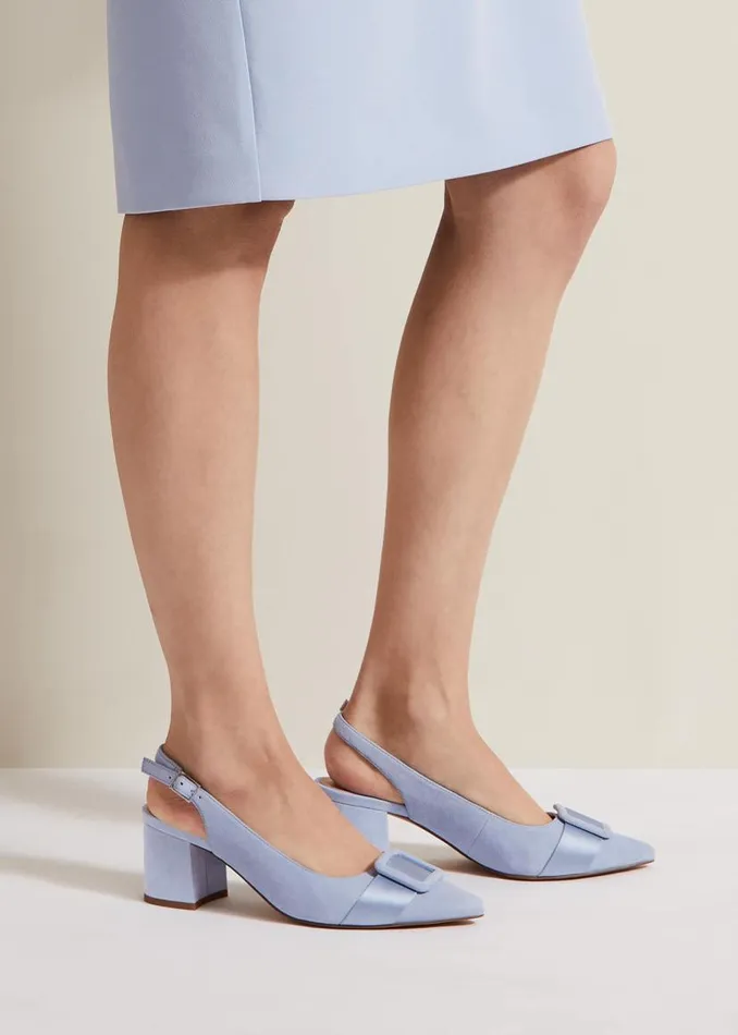 Phase Eight Occasion Shoes Suede Buckle Block Heel Shoes Pale Blue 8211 Women Phase Eight Occasion Shoes Suede Buckle Block Heel Shoes Pale Blue 8211 Women