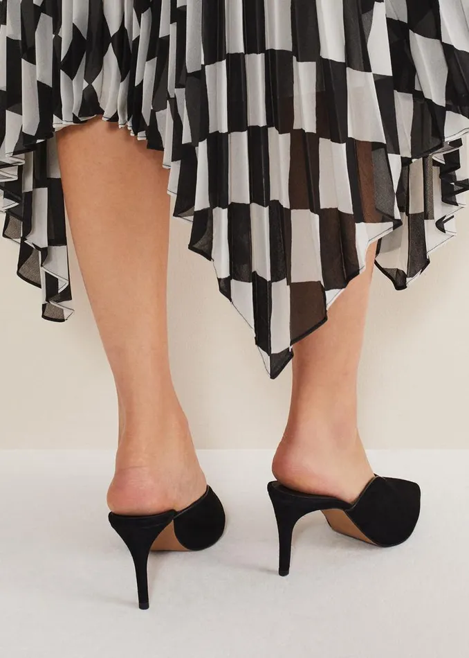 Phase Eight Occasion Shoes V Front Mule Shoe Black 8211 Women