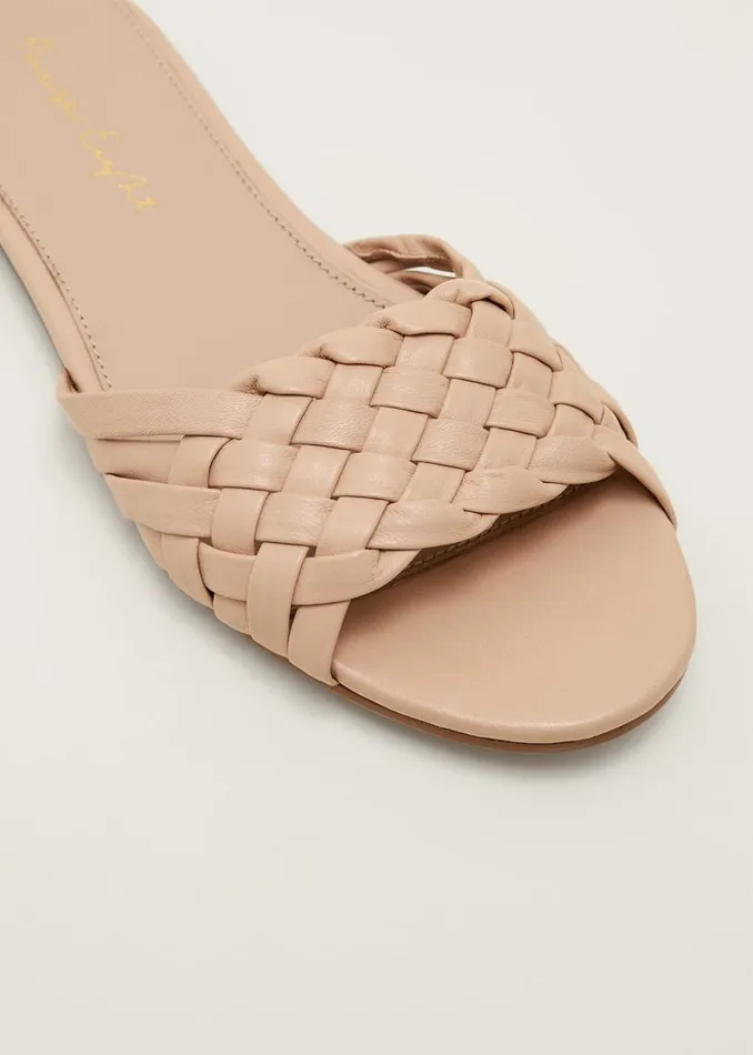 Phase Eight Sandals Plaited Flat Sandal Nude 8211 Women