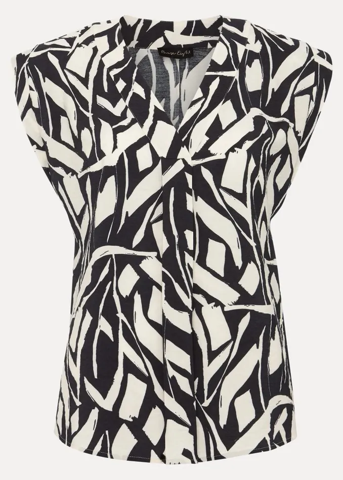 Phase Eight Shirts and Blouses Celyn Notch Printed Blouse Blackivory 8211 Women Phase Eight Shirts and Blouses Celyn Notch Printed Blouse Blackivory 8211 Women