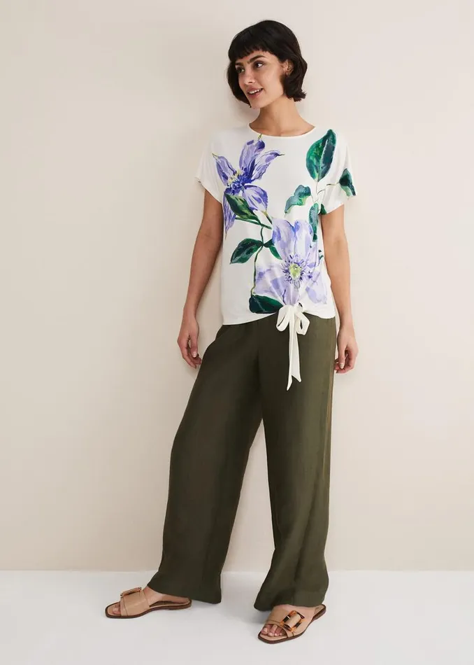 Phase Eight Shirts and Blouses Fiorella Tie Front Top Ivory 8211 Women