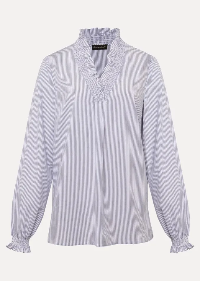 Phase Eight Shirts and Blouses Izara Cotton Striped Ruffle Top Bluewhite 8211 Women Phase Eight Shirts and Blouses Izara Cotton Striped Ruffle Top Bluewhite 8211 Women