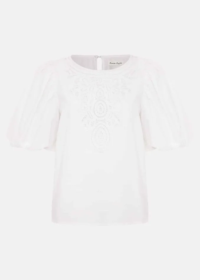 Phase Eight Shirts and Blouses Lillianna Lace Front Blouse White 8211 Women