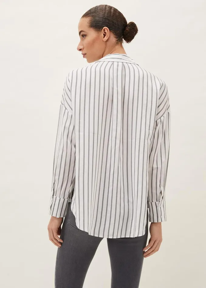 Phase Eight Shirts and Blouses Moira Stripe Shirt Whitegrey 8211 Women